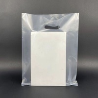 Logo personnalisé imprimé LDPE HDPE PE plastique découpé Pochette d'emballage shopping cornue pour supermarché sérigraphie côté