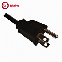 UL-Zertifizierter YR-020 NEMA5-15P 3-Leiter Wechselstrom-Stecker 10A 125V, 18AWG SVT/SJT/SJTW Amerikanischer Standard-Stromkabel
