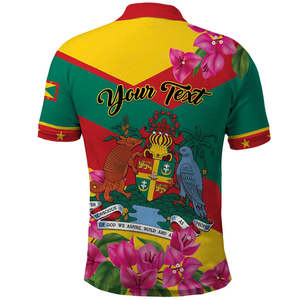Camiseta Polo Personalizada del Día de la Independencia de Granada 1974, La Gwinad, Dove, <span class=keywords><strong>Armadillo</strong></span>, Together, Camiseta Polo para Hombre al por Mayor - Product Image 3