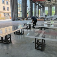 Table basse de réservoir de tortue d'aquarium en acrylique à haute transmission de luxe moderne en gros Réservoir de poissons Garantie de 10 ans Canapé de salon