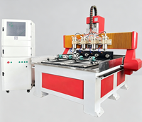 Máquina CNC de 4 Ejes para Trabajar la Madera, con Alimentación Automática de Herramientas, Control NC Studio y Syntec, PLC y Motor