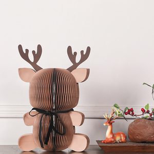 Ideas <span class=keywords><strong>de</strong></span> Regalo 2026: Adorables Adornos Navideños <span class=keywords><strong>de</strong></span> Papel con Forma <span class=keywords><strong>de</strong></span> Ciervo, Decoración Festiva para el Hogar, Adornos <span class=keywords><strong>de</strong></span> Mesa - Product Image 1