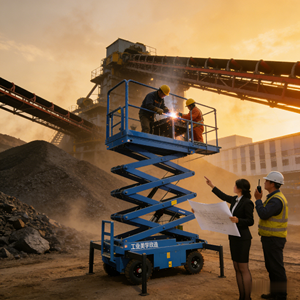 Plataforma Elevadora de Tijera Autopropulsada Eléctrica con Sistema Hidráulico para Tiendas de Materiales de Construcción y Granjas - Product Image 6