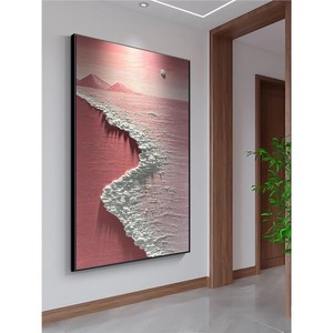 Hand Painted Oil Painting Abstract Ocean Waves 3D Effect Unframed Living Room Decor Artwork - Product Image 4