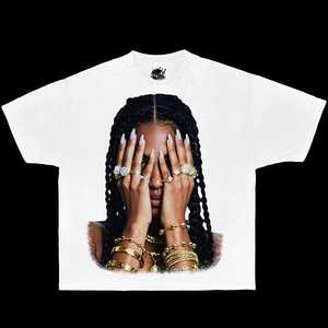 T-Shirt Oversize con Grafica Stile Streetwear Y2K Unisex Moda Top - Product Image 1