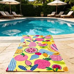 Toalla de Playa de Microfibra con Estampado de Frutas Tropicales YABEE, Secado Rápido, Antiarena, Toalla de Baño Extra Grande, para Todas las Estaciones, Verano, Piscina, Viajes, Aire Libre - Product Image 2