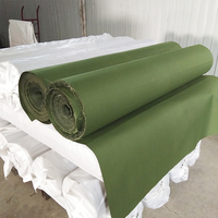 Rouleau de toile tissée en polyester vert imperméable teint en fil respirant pour bâche de camion, tissu de tente de poids moyen, vente directe en gros