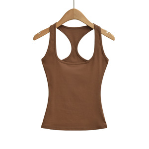 Basic V-neck Lightweight Spring Vest Fitted Four-Way Stretch Quick Dry <strong>Layering</strong> <strong>Top</strong> for Women - Product Image 4