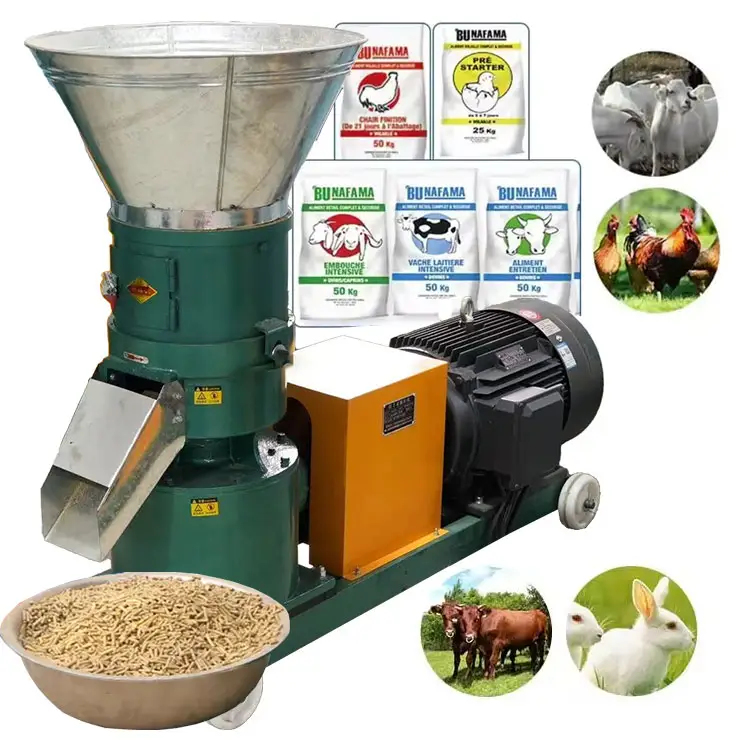 Animal aves de corral ganado pollo pescado alimentación Pellet que hace la máquina flotante para alimentación Animal Pellet Mill máquina de procesamiento