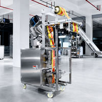 Poederverpakkingsmachine voor zeep, melk, specerijen, fruit, koffie; verticale vorm-vul-sealmachine met schroefvuller voor stickverpakkingen.