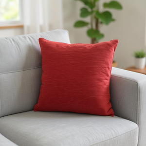 หมอนอิงเชนิลล์สีส้มแดง 60*60 ซม. หมอนรองนั่งและหมอนอิงดีไซน์ทันสมัย - Product Image 2