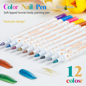 Meilleure vente : Stylo effaçable pour nail art, graffiti, aquarelle, marqueur acrylique à séchage rapide, nouveau produit de peinture pour ongles, très populaire sur internet - Product Image 3
