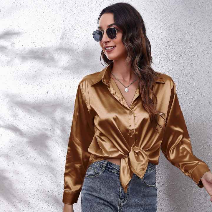 plain satin blouse