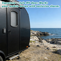 Porte de camping-car à ouverture à droite, cadre en alliage d'aluminium à 180 degrés, écran occultant en maille pour camping-car, caravane, motorhome