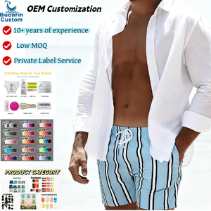 Nouveaux shorts <span class=keywords><strong>de</strong></span> <span class=keywords><strong>bain</strong></span> rayés bleus et blancs pour hommes 2025, séchage rapide, avec cordon <span class=keywords><strong>de</strong></span> serrage, coupe ample, pour les vacances, livraison transfrontalière - Product Image 1