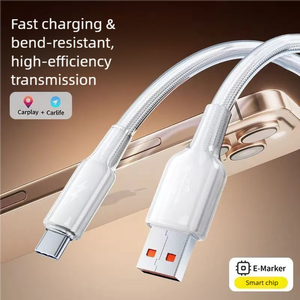 Ice Proof Anti Oxidant Silicone+E-Marker Smart Chip+Original Interface+Bend Resistant CarPlay+CarLife Fast Charging Data <b>Cable</b> - Product Image 3