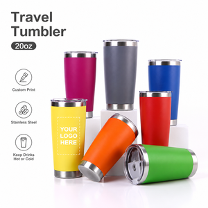 20oz Custom Stainless Steel Tumbler Vacuum Insulated Travel Cup With Logo Laser Printing For Corporate Gift Event Marketing - Product Image 1