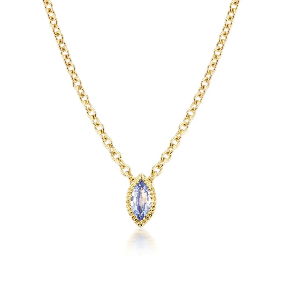LOZRUNVE 925 Sterling Silver Single Stone Bezel Crystal Pendant Necklace 18k Gold