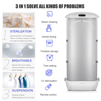 Séchoir à Linge Intelligent Électrique sur Pied Pliable Compact Portable pour Vêtements, T-shirts et Repassage à la Vapeur