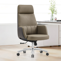 Chaise de bureau pivotante de direction, chaise de PDG, chaise de patron, chaise de luxe, robuste, haut de gamme, en cuir PU luxueux, pour conférence