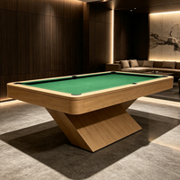 Table de billard professionnelle de luxe moderne personnalisée de haute qualité avec coussin, design en ardoise et cuir, en bois massif, disponible en 7, 8 et 9 pieds