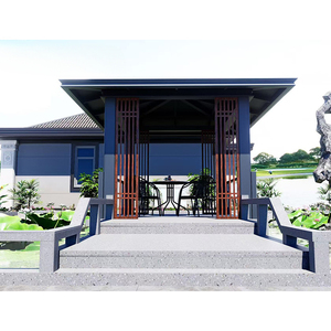 Nuevo pabellón de aluminio de estilo chino, patio de villa artística, paisajismo exterior, ocio, protección solar y contra la lluvia - Product Image 5