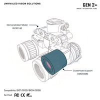 Tube intensificateur d'image MX10160 GEN2+ blanc P45 FOM 1400-1600 Nonautogate compatible avec les onduleurs PVS14 PVS31 GPNVG18 OEM/ODM