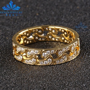 Meilleure vente série de bagues cubaines pour hommes Retro Old Hip Hop Moissanite Ring Fashion Jewelry Rings - Product Image 4