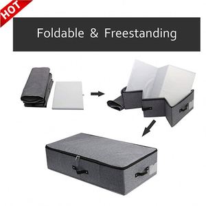 ถุงเก็บของใต้เตียงแบบพับได้ คุณภาพดี แพ็ค 2 ชิ้น ผ้าทนทาน มีซิป ซักได้ - Product Image 5