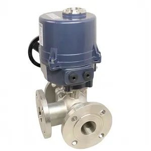 Electric Ball Valve Stainless Steel 3 Way Electric Motor Valve Electrically Controlled Actuator