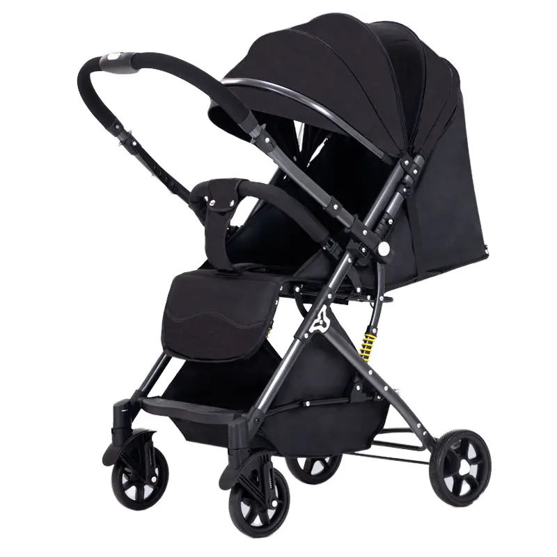 Vente en gros de poussette design pour bébé tricycle métallique pour enfants petite poussette pliable ultra légère et portable pour le vol de bébé