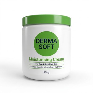 Crème hydratante pour peaux sèches à très sèches et sensibles, hydratation intense 48h, apaisante, testée dermatologiquement, crème riche pour le visage et le corps - Product Image 1