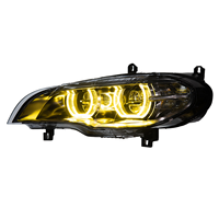 JY pour BMW X5 E70 2008 à 2013, feux de jour à LED, phares à double tonalité Angel Eye, assemblages de phares, stock local, plug-and-play