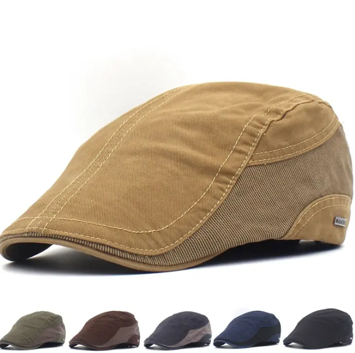 BESTELLA Men's Hat Berets Cap Golf Driving Sun Ivy Hat Fashion Cotton Berets Caps Men Casual Peaked Newsboy Berets Hat