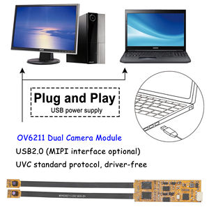 OEM 120FPS/200FPS OV6211 30W HD UVC白黒VRアイトラッキングカメラモジュール850nm IR LEDデュアルレンズCMOSカメラモジュールUSB - Product Image 5