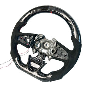 Volant de voiture en fibre de carbone avec LED d'usine en cuir perforé pour Renault <span class=keywords><strong>Megane</strong></span> RS <span class=keywords><strong>Megane</strong></span> 3 <span class=keywords><strong>Megane</strong></span> 4 Matt - Product Image 4