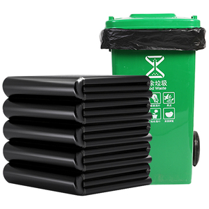 Venta al por mayor personalizado HDPE negro de gran tamaño cubo de <span class=keywords><strong>basura</strong></span> bolsa de plástico bolsas de <span class=keywords><strong>basura</strong></span> bolsa de <span class=keywords><strong>basura</strong></span> gruesa para al aire libre - Product Image 3