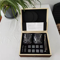 Coffret cadeau de whisky avec pierres à whisky, boîte en bois, accessoires pour le vin, bar, coffret à whisky, coffret à vin de haute qualité