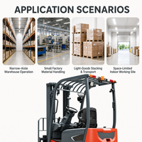 Forklift Listrik Roda Tiga TLD SH Grosir, Pusat Beban 500mm, Angkat 3000mm, Panjang 1800mm, Lebar 990mm, Opsional Tiang Bebas Beban Penuh