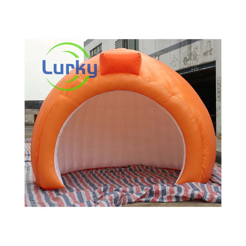 Factory Customized Inflatable Tent Orange Color Inflatable Exhibition Dome Tent Celebration Mobile Tent For Party