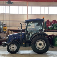 Tracteur agricole de 75 CV avec cabine fermée, certificat COC, 4 roues motrices, pour travaux agricoles