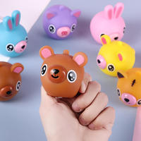 Nouveau design Jouets animaux à écraser qui émettent des sons (porc, ours, lapin) – Adorables peluches interactives anti-stress