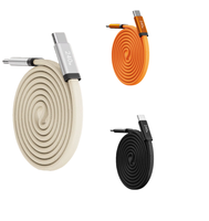 Câble USB C vers USB C magnétique anti-emmêlement de type plat PD240W 2025 NOUVEAU, chargeur rapide, cordon de charge magnétique