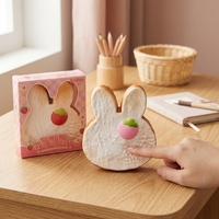 Jouet Squishy Lapin Crémeux à Remontée Lente, Réaliste en Forme de Boulette Vapeur, Anti-Stress, Jouet Sensoriel Fidget, Décoration de Bureau