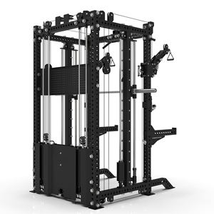 POWERMAN Máquina de Entrenamiento Funcional Comercial, Máquina Smith 1:1 y 2:1, Polea Superior, <span class=keywords><strong>Remo</strong></span> Bajo, Crossover de Cables Todo en Uno para Gimnasio en Casa - Product Image 4