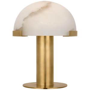 White Swirl Glass & Brass Modern Classic Table Lamp | Timeless Lighting for Hotel Lounge & Bedroom - Product Image 2