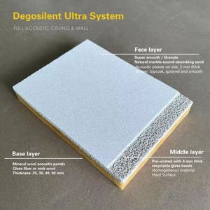 Plafond acoustique en plâtre insonorisant monolithique, application sans joint sur panneau en <span class=keywords><strong>laine</strong></span> <span class=keywords><strong>de</strong></span> <span class=keywords><strong>verre</strong></span>, absorption acoustique - Product Image 3