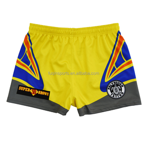 FQ celana pendek olahraga tim tim poliester celana pendek rugbi League kustom untuk pria Teamwear pakaian latihan desain Union Rugby - Product Image 4