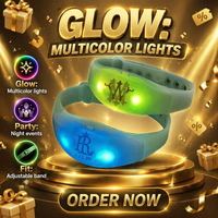 Bracelets LED Lumineux Activés par le Son – Idéaux pour Fêtes, Mariages, Raves, Concerts, Camping, Événements Sportifs – Alimentation par Piles
