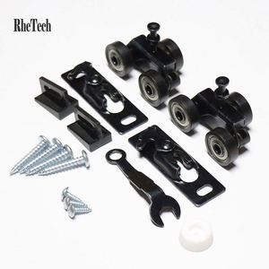 Ruedas para Puerta Corredera WEKIS de 3 Ruedas, Resistentes, de Acero Negro, con Capacidad de 120 kg, para Cocina - Product Image 2